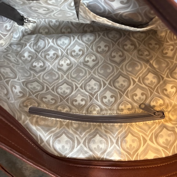 Brighton Cher Muse XLG  Brown Patent Croc Print Shoulder Handbag - Picture 7 of 8